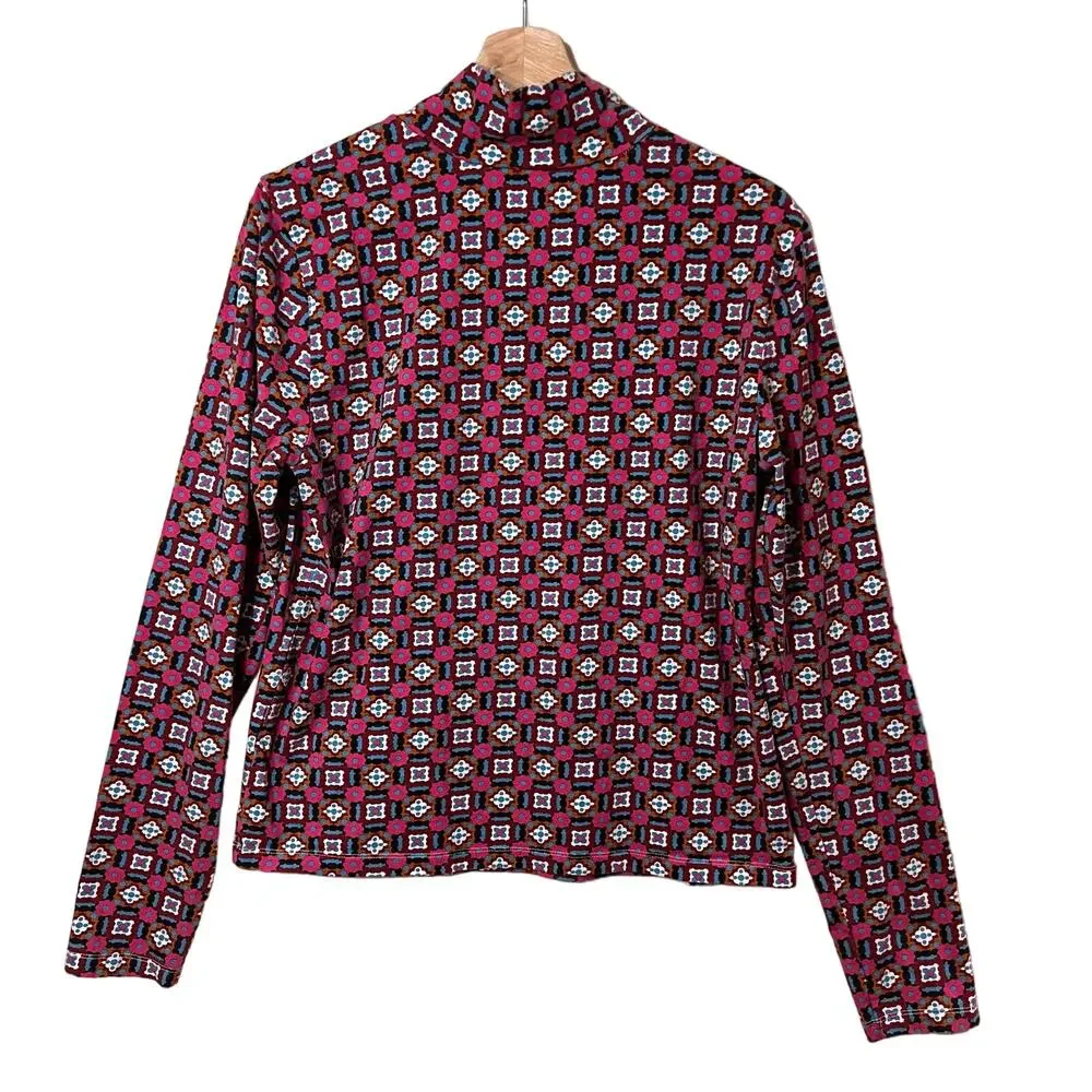 Maeve by Anthropologie Button Shoulder Turtleneck Blouse Top Long Sleeve Shirt - Picture 5 of 10